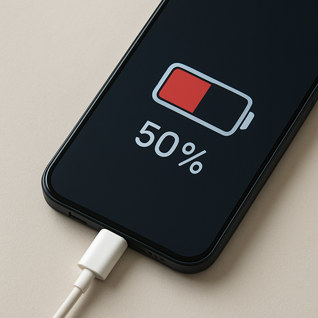 device battery not charging past 50 percent due to charge limit or thermal protection