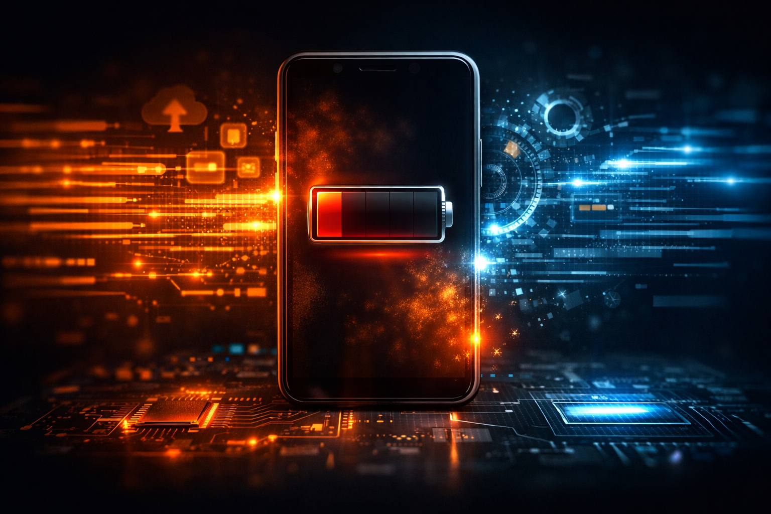 smartphone battery draining faster after factory reset due to background syncing and system optimization