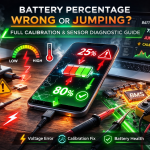 battery percentage jumping incorrectly showing calibration problem