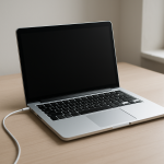 Laptop Charging Stops At 80 Laptop charging stopped at eighty percent on a tidy desk