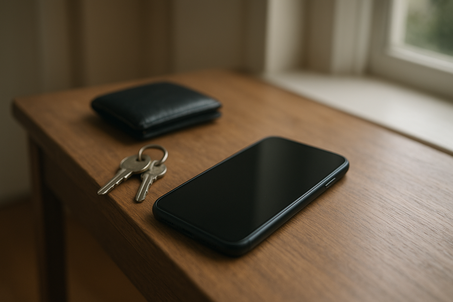 Smartphone on entry table suggesting battery drain away from Wi-Fi
