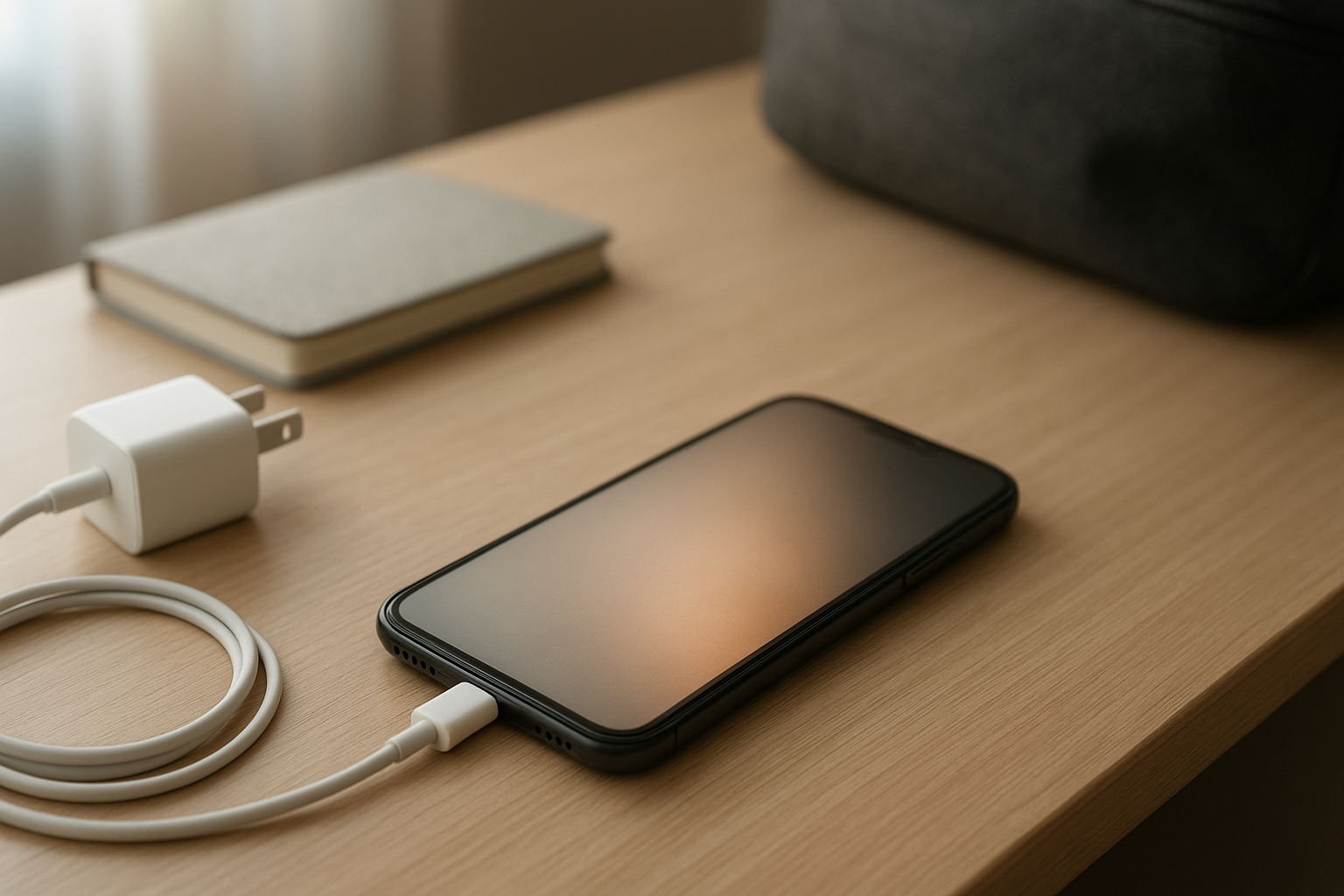 Smartphone on desk losing battery during setup after factory reset